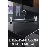 Transformacion 719536 Metal Etek Pantolon Eşarp 8 Adet Kıskaçlı Askı