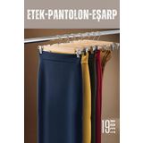 Transformacion 720643 Etek Pantolon Eşarp 19 Adet Ahşap Kıskaçlı Askı