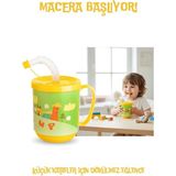 Transformacion 722651 350 ml Pipetli Çocuk Bardağı Sarı Alıştırma Bardağı Sızdırmaz ve Kolay Temizlenebilir