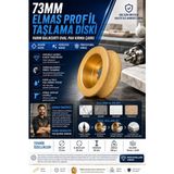 Transformacion 73MM Elmas Profil Taşlama Diski Mermer Granit Seramik Yarım Balıksırtı Oval Pah Kırma Çarkı Spiral Matkap Uyumlu Vakumlu Lehimli Profil Taşı 20MM Iç Delik Pürüzsüz Kenar Şekillendirme Aparatı 723573 - Ahşap