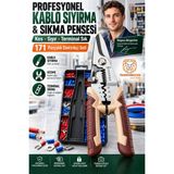 Transformacion 8'' Profesyonel Kablo Sıyırma ve Terminal Sıkma Pensesi Seti 171 Parça Otomatik Tel Soyucu Elektrikçi Çok Amaçlı El Aleti Taşıma Kutulu Bölmeli Set 722483 - MODEL1
