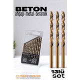 Transformacion Beton Matkap Ucu Seti- Çelik Beton Metal Ahşap Matkap 13 lü SET 721729
