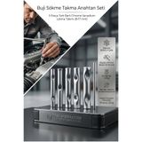 Transformacion Buji Sökme Takma Anahtarı Seti - 5 Parça Tork Barlı Chrome Vanadium Lokma Takımı (8-17 mm) - Motor Bakım ve Oto Tamir Aletleri 721800