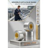 Transformacion Bütil Bant Güçlü Su Sızdırmaz İzolasyon Çatı Oluk Tamir Bandı Alüminyum 72 mmx 8 Metre 718909