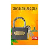 Transformacion Çelik Asma Kilit 50 mm 3 Anahtarlı Sonax Design 721039