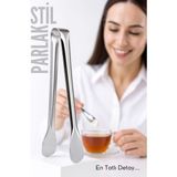 Transformacion Çelik Şeker Maşası 13 cm | Buz, Limon ve Küp Şeker Servis Maşası 722527 - 1 gr