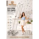 Transformacion Çelik Spiral Sos Çırpıcı 2'li Set 27 cm - Pratik Yaylı Yumurta, Un ve Sos Karıştırıcı, Ergonomik Düz Tabanlı Çırpıcı 718583