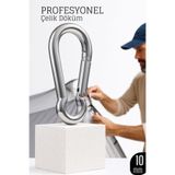 Transformacion Çelik Yan Açılır Karabina 10 Mm Kamp Tırmanış Günlük Kullanım, 10 mm, 7430000722410, F