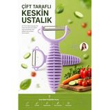 Transformacion Çift Yönlü Sebze Soyacağı 304 Paslanmaz Çelik Oynar Başlıklı Ergonomik Mutfak Pratik Salatalık Havuç Patates Soyma Aparatı 722341