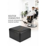 Transformacion Çocuk Tıraş Koltuğu Yükseltici Berber Kuaför Koltuk Minderi Siyah 38x34 cm, 722363