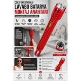 Transformacion Çok Fonksiyonlu Musluk Lavabo Batarya Montaj Anahtarı Tesisat Tamir El Aleti Ev Tipi Lavabo Altı Dar Alan Somun Sıkma Sökme Aparatı 723533