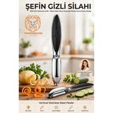 Transformacion Dikey Sebze Meyve Soyacağı Profesyonel Patates Havuç Soyma Bıçağı 18/10 304 Paslanmaz Çelik 2 Li Set 723631 - Rossi