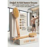 Transformacion Doğal At Kılı Selülit Karşıtı Vücut Fırçası 2 Adet Peeling Masaj Aleti