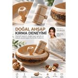Transformacion Doğal Kabuklu Ahşap Ceviz Fındık Kırma Tokmak Seti Tabaklı Hazneli Kayın Kıracak 723777