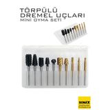 Transformacion Dremel Uyumlu Törpülü Mini Oyma Gravür Uç Seti – 10'lu Ahşap/Metal/Plastik için