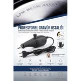 Transformacion Elektrikli Gravür Kalemi 220V 25W Hassas Ayarlı Cam Metal Ahşap Deri Taş Oyma Yazı Kazıma Markalama Cihazı Hobi Seti 722491
