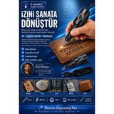 Transformacion Elektrikli Gravür Kalemi 5 Kademeli Metal Cam Ahşap Oyma Markalama Makinesi Masaüstü Takı Yazı Kalemi Çizici Hobi Aleti722490 - DUZ UCLU