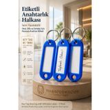 Transformacion Etiketli Anahtarlık Halkası 3'lü Paket - İsim Yazılabilir Pratik Anahtar Etiketi, Koruyucu Şeffaf Filmli Renkli Anahtarlık Seti, Ev, Ofis ve Araba İçin Düzenleyici Anahtar Askısı 722421