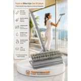 Transformacion Fırçalı ve Silikon Uçlu Cam Sil Çekçek 2 Yönlü Temizlik Fırçası – 35X22 cm | Süpürme ve Sıyırma Fonksiyonlu | Ergonomik Saplı 423698A - 35 x 22 cm