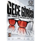 Transformacion Gece Görüş ve Sis Gözlüğü Anti Glare Sürüş Gözlüğü Kar Yağmur Koruyucu UV400 Erkek Kadın Pilot Gözlük 723815 - Kırmızı