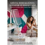 Transformacion Geniş Dişli Kristal Şeffaf Masaj Etkili Saç Açma Tarağı 721395