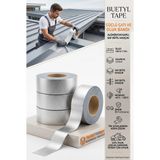Transformacion Güçlü Su Sızdırmaz İzolasyon Bandı Alüminyum 48 mm x 8 Metre Saf Bütil Kauçuk
