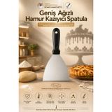 Transformacion Hamur Kazıyıcı Spatula 24x10cm - Pasta Pizza Börek Servis Küreği Mutfak Tezgah Izgara Kazıma Aparatı Paslanmaz Çelik Geniş Ağızlı Isıya Dayanıklı Plastik Saplı 723412