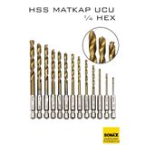 Transformacion HSS Matkap Ucu 1/4 HEX 13 Parça HSS Tungsten Karbür Matkap Uç 1.5-6.5mm Titanyum 722460