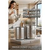 Transformacion Inox Paslanmaz Çelik 2’li Kaşıklık Seti - 1mm Ultra Dayanıklı Tezgah Üstü Organizer 723142