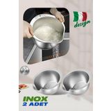 Transformacion Inox Süzgeç Pirinç Makarna Salata Süzgeci 304 Paslanmaz Çelik 2 ADET 721521