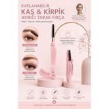 Transformacion Katlanabilir Çift Taraflı Kaş Kirpik Maskara Ayırıcı Tarak Fırça Aparatı 14 cm 721402