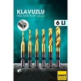 Transformacion Kılavuzlu Hss Matkap Ucu 6'lı Set M3-M10 Titanyum Kaplamalı 722456 - KILAVUZLU