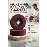 Transformacion Kırmızı Skoç Elyaf Mop Parlatma Diski - 100 MM Metal ve Paslanmaz 723107