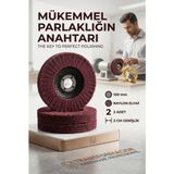 Transformacion Kırmızı Skoç Elyaf Mop Parlatma Diski - 100 mm Metal ve Paslanmaz 723117