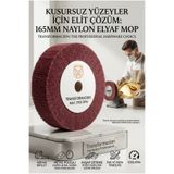 Transformacion Kırmızı Skoç Elyaf Mop Parlatma Diski - 5700 Rpm 165 mm Metal ve Paslanmaz 723107