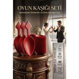 Transformacion Kısa Oyun Kaşığı Halk Oyunu Kaşığı - Kına Kaşığı Kısa Saplı Zeybek Oy - Çok Renkli