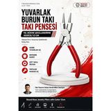 Transformacion Kuyumcu Hobi Takı Için Yuvarlak Burun Pense Tel Bükme Şekillendirme Kesicili Kargaburnu 12 cm 723594
