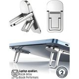 Transformacion Lukas Schneider Serisi 2’li Gri Laptop Standı - Ergonomik 2 Kademeli Yükseltici 722892 - 6X3 CM