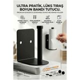 Transformacion Mat Siyah Metal Berber Boyun Kağıdı Tutucu Askısı (Yapışkanlı & Vidalı) 723023