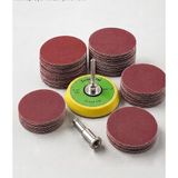 Transformacion Matkap Gravür Uyumlu Mini Cırt Zımpara Taban Seti 50mm (62 Parça) Cırtlı Zımpara Kağıdı Seti Ahşap Metal Plastik Parlatma 721757
