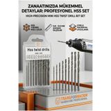 Transformacion Maximilian Voss Serisi | 10'lu Hss Titanyum Alaşım Mikro Matkap Ucu Seti 723036
