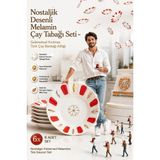 Transformacion Melamin Çay Tabağı 6 Adet Geleneksel Türk Çay Bardağı Altlığı 721658 - Kırmızı