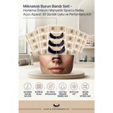 Transformacion Mıknatıslı Horlama Önleyici Burun Bandı Seti - Manyetik Sporcu Nefes Açıcı Aparat 4 Farklı Boyut 30 Günlük Uyku ve Performans Destek Kiti (60 Adet Yapışkan Bant) 722149 - 30 GUNLUK