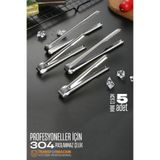 Transformacion Mini 12.5 Cm Buz Maşası - Şeker Limon Maşası Kokteyl Servis Maşası 5 Li Paket 304 Paslanmaz Çelik, 721752