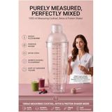 Transformacion Ölçekli Şeffaf Detoks Shaker 1000 ml Vitamin Protein Tozu Çalkalayıcı Karıştırıcı Akıllı Sporcu Kokteyl Su Matarası 723487