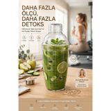 Transformacion Ölçekli Şeffaf Detoks Shaker 750 ml Vitamin Protein Tozu Çalkalayıcı Karıştırıcı Akıllı Sporcu Kokteyl Su Matarası 723486