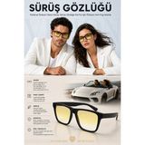 Transformacion Parlama Önleyici Gece Sürüş Gözlüğü - Anti-Fog Sis ve Far Işığı Engelleyici Sarı Camlı Siyah Kemik Çerçeveli Sürüş Görüş Gözlüğü 723383