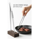 Transformacion Paslanmaz Çelik Şef Cımbızı 30 cm – Mutfak Maşası Kızartma Maşası 722401