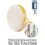 Transformacion Pencere Ses Isı Yalıtım Sünger Bant 3 Metre 718901 - Beyaz