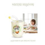 Transformacion Premium Pipetli Çocuk Bardağı 350 Ml - Alıştırma Bardağı Ve Suluk Krem, 7430000722650